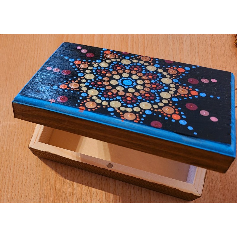 Holzsschachtel hellblau